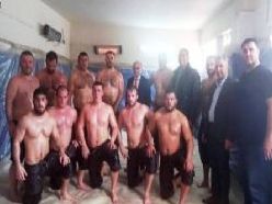 Pehlivanlar er meydanına hazırlanıyor